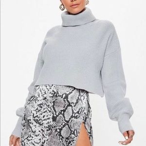 Missguided crop turtle neck sweater